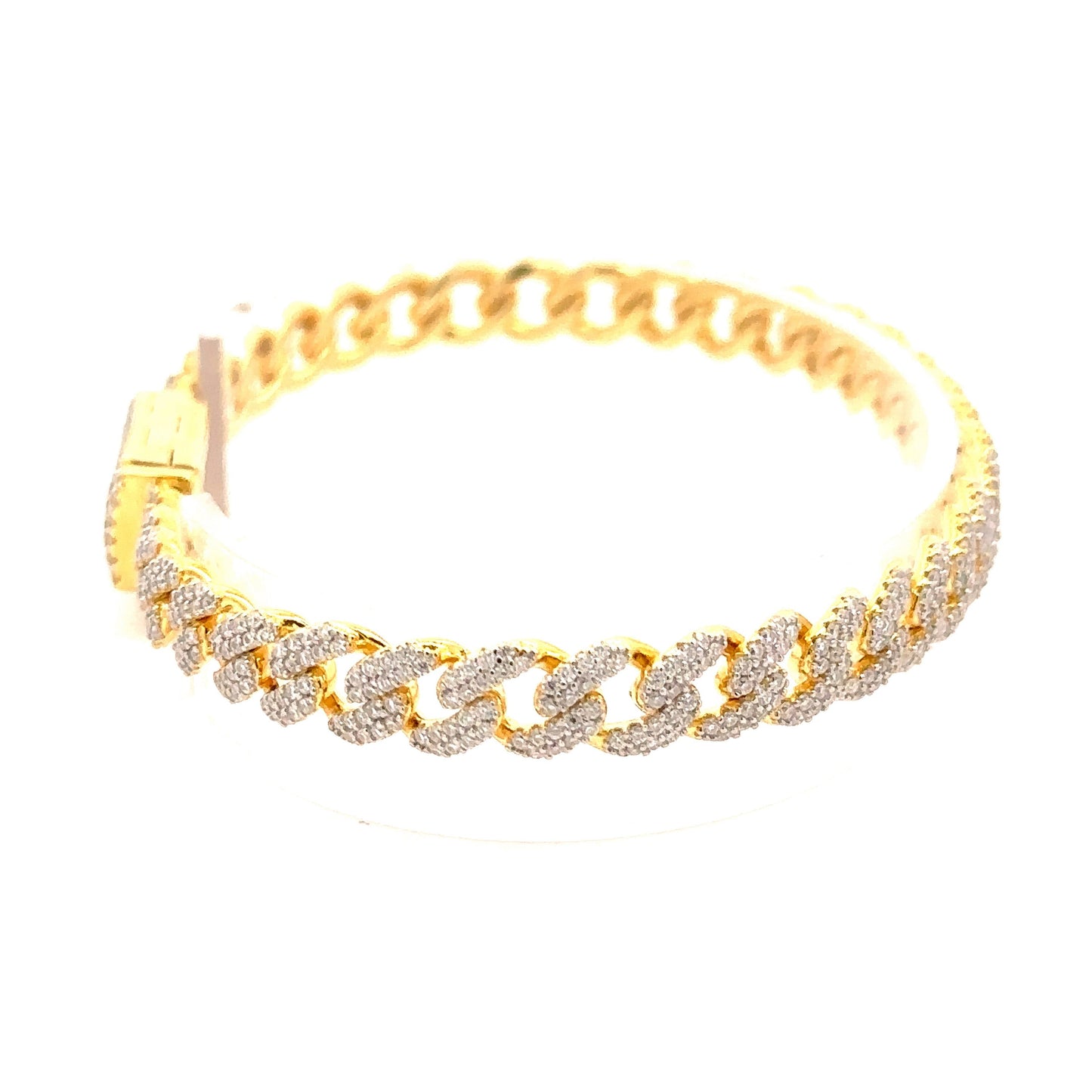 Bibelot 6MM 925 Silver CZ Cuban Bracelet