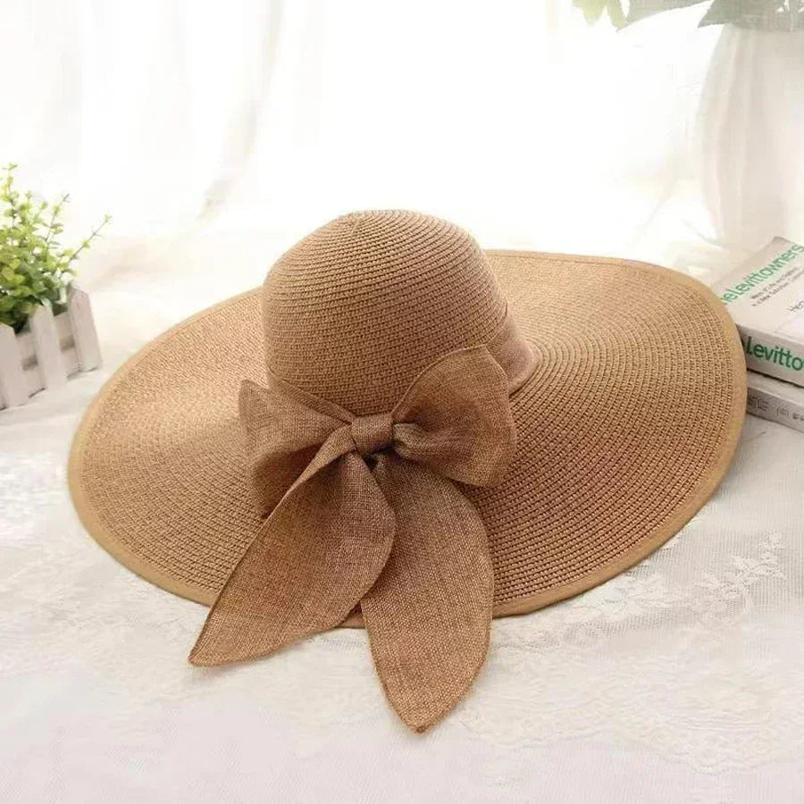Wide Brim UV Protection Foldable Straw Hat