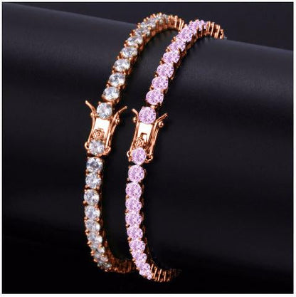Rock 4MM CZ Tennis Bracelet | Brass