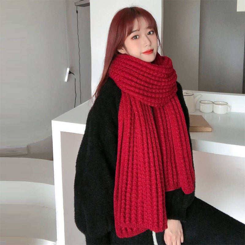 Striped Knit Cashmere Scarf