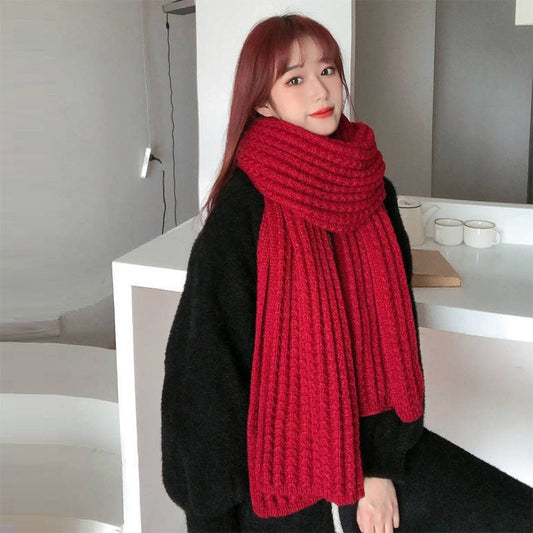 Striped Knit Cashmere Scarf