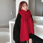 Striped Knit Cashmere Scarf