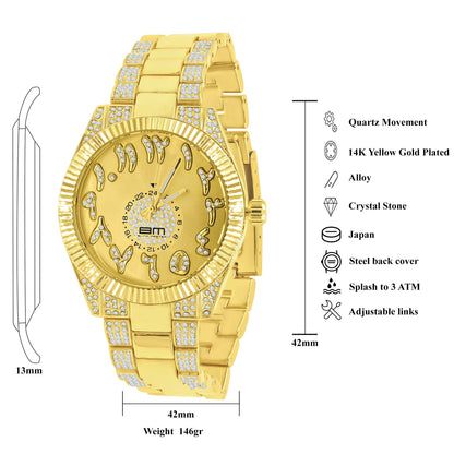 Moonbeam CZ Stone Watch & Bracelet Set