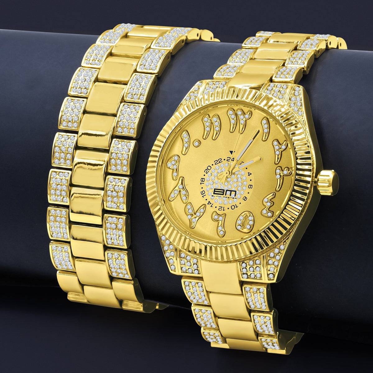 Moonbeam CZ Stone Watch & Bracelet Set
