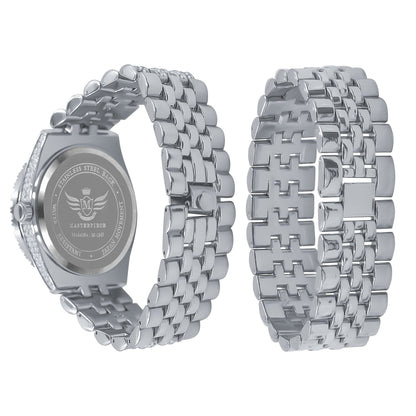Bling Master CZ Stone Watch & Bracelet Set