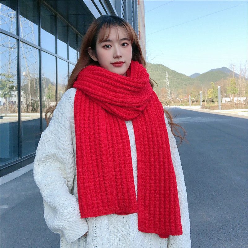 Striped Knit Cashmere Scarf