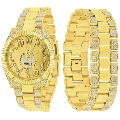 Moonbeam CZ Stone Watch & Bracelet Set