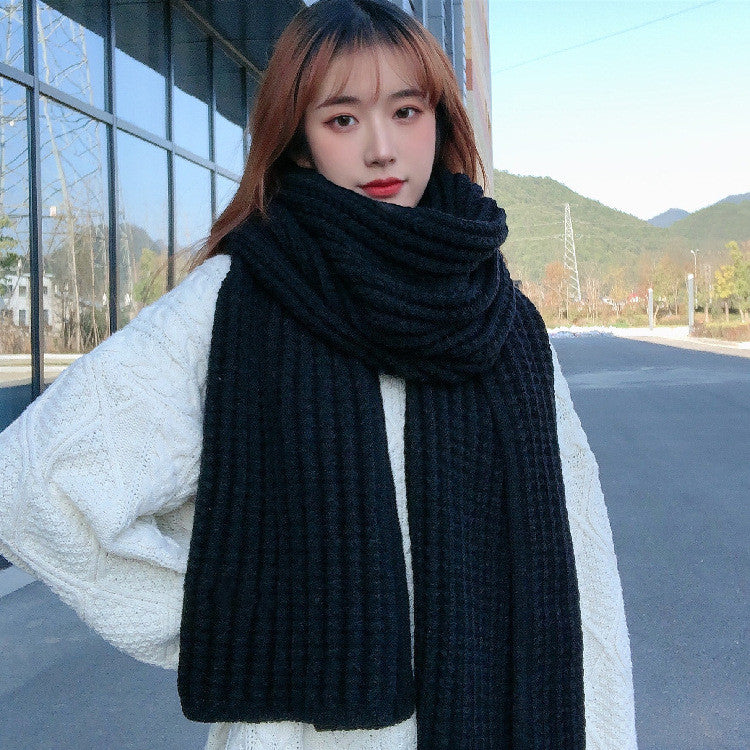 Striped Knit Cashmere Scarf