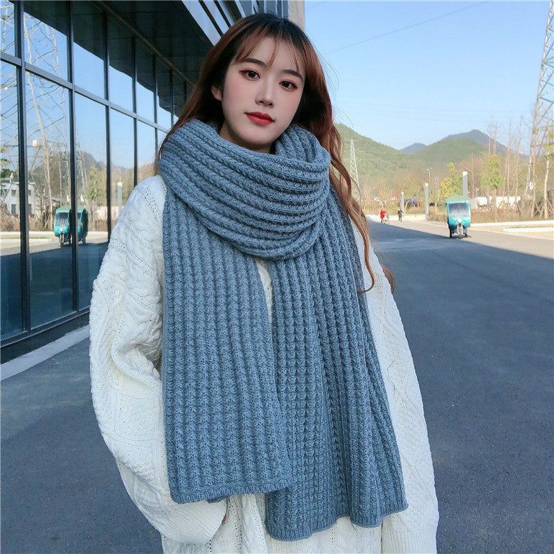 Striped Knit Cashmere Scarf