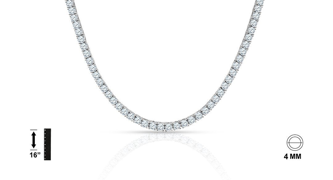 Sparkle 3MM 925 Silver CZ Tennis Choker