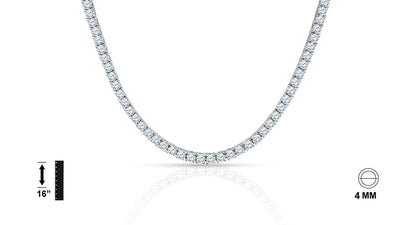 Sparkle 3MM 925 Silver CZ Tennis Choker