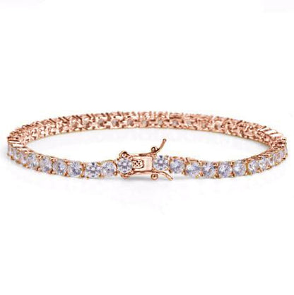 Rock 4MM CZ Tennis Bracelet | Brass