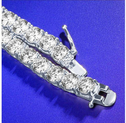 4MM CZ Tennis Chain Necklace | Brass Prong Set | 16"-30"