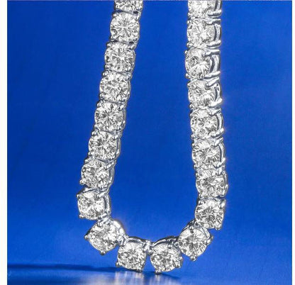 4MM CZ Tennis Chain Necklace | Brass Prong Set | 16"-30"