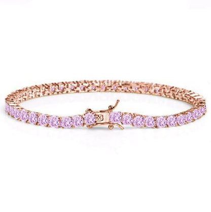 Rock 4MM CZ Tennis Bracelet | Brass
