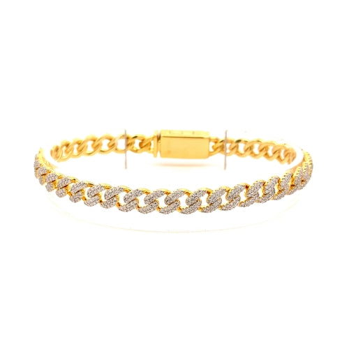 Bibelot 6MM 925 Silver CZ Cuban Bracelet