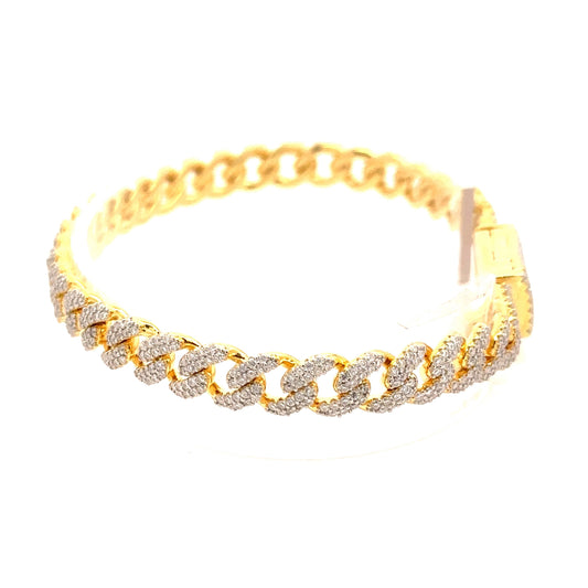 Bibelot 6MM 925 Silver CZ Cuban Bracelet