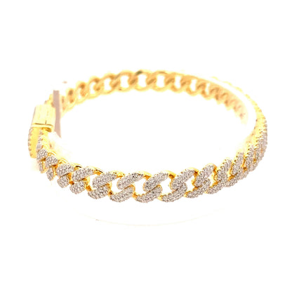 Bibelot 6MM 925 Silver CZ Cuban Bracelet