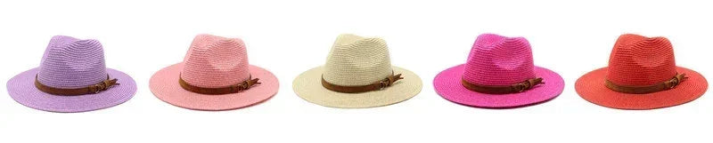 Oversized Panama Jazz Trilby Straw Sun Hat