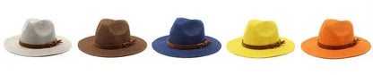 Oversized Panama Jazz Trilby Straw Sun Hat