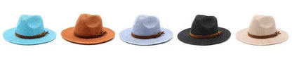Oversized Panama Jazz Trilby Straw Sun Hat