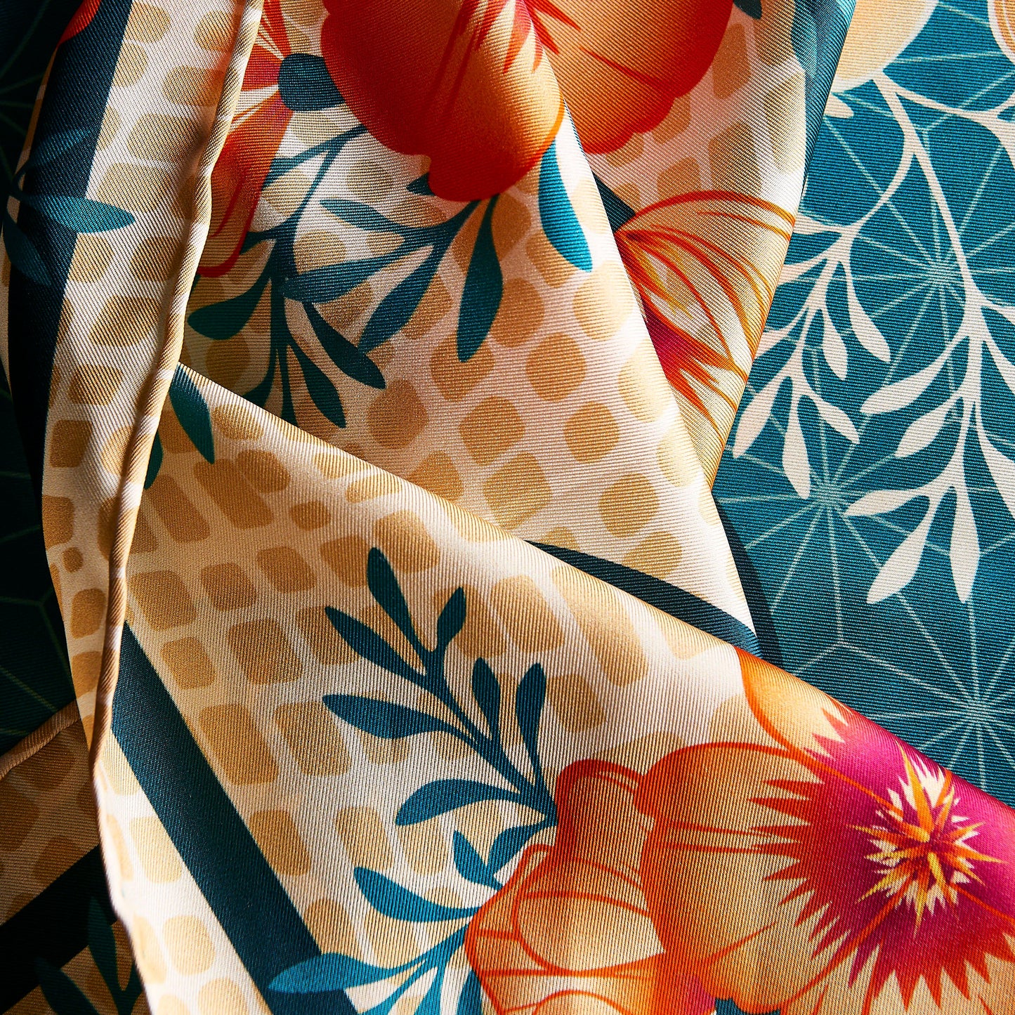 Desert Poppy Silk Scarf - Classic Size