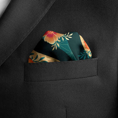Men's Silk Pocket Square - Desert Poppy