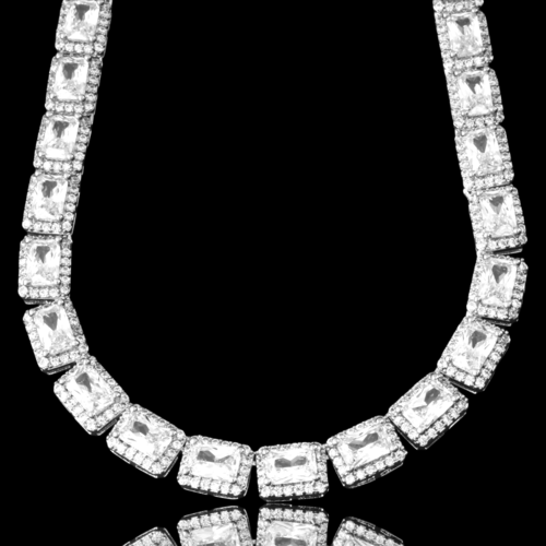 6MM Square CZ Tennis Chain | Gold & Silver Plated | 20"-22"