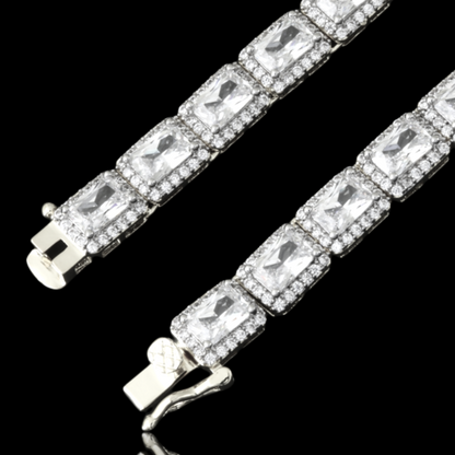 6MM Square CZ Tennis Chain | Gold & Silver Plated | 20"-22"