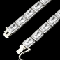 6MM Square CZ Tennis Chain | Gold & Silver Plated | 20"-22"