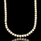 4MM CZ Tennis Chain Necklace | Brass Prong Set | Style 2