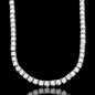 4MM CZ Tennis Chain Necklace | Brass Prong Set | 16"-30"