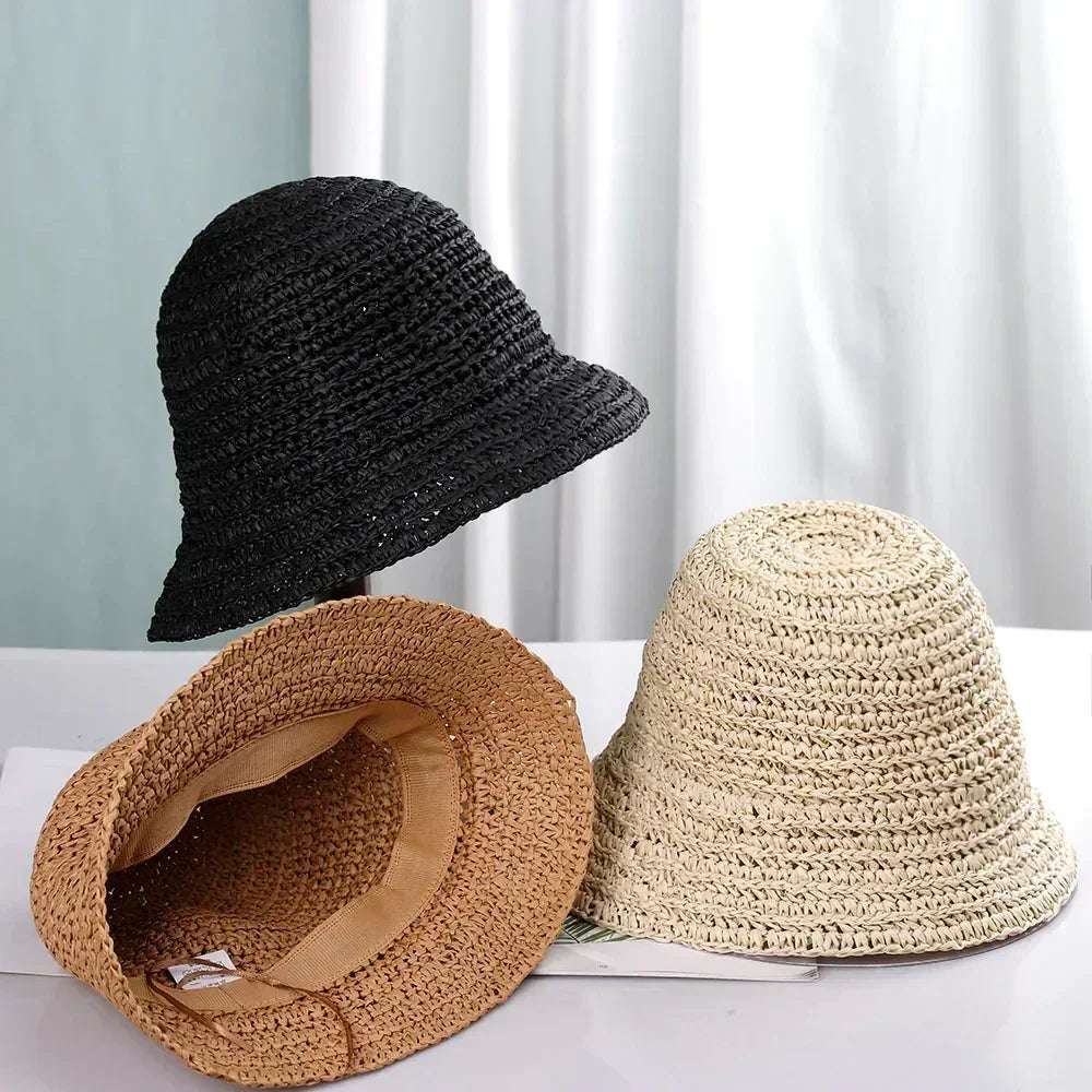 Straw Bucket Sun Hat | UV Protection