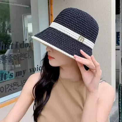 Korean Hollow Knit Crochet Bucket Hat