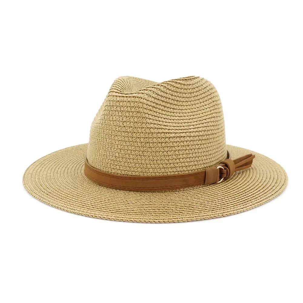 Oversized Panama Jazz Trilby Straw Sun Hat