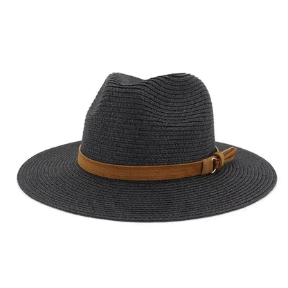 Oversized Panama Jazz Trilby Straw Sun Hat