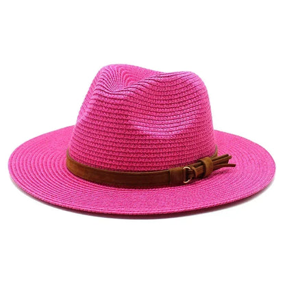 Oversized Panama Jazz Trilby Straw Sun Hat