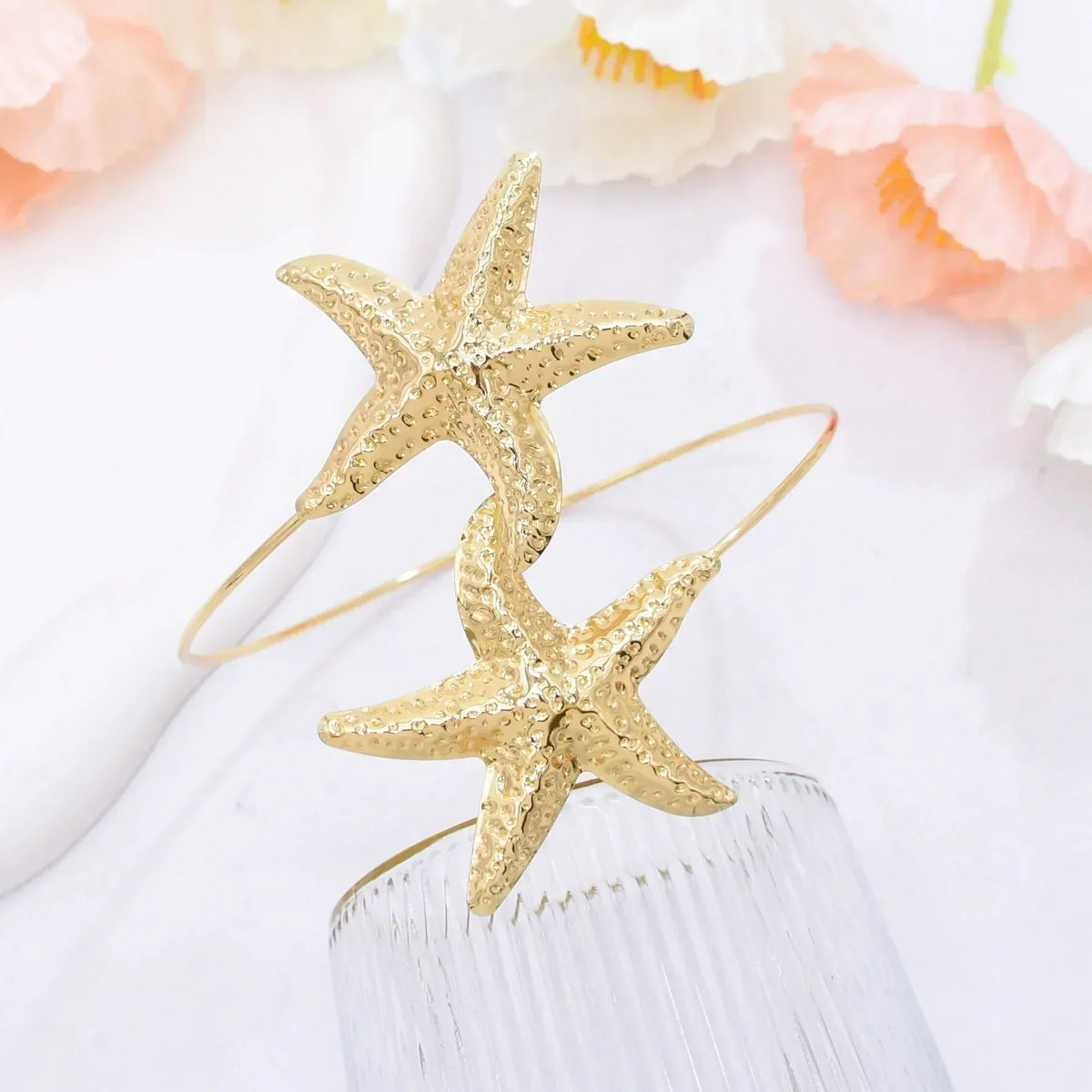 Gold Starfish Cuff Bracelet