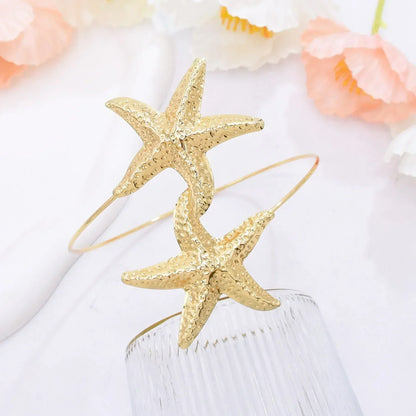 Gold Starfish Cuff Bracelet