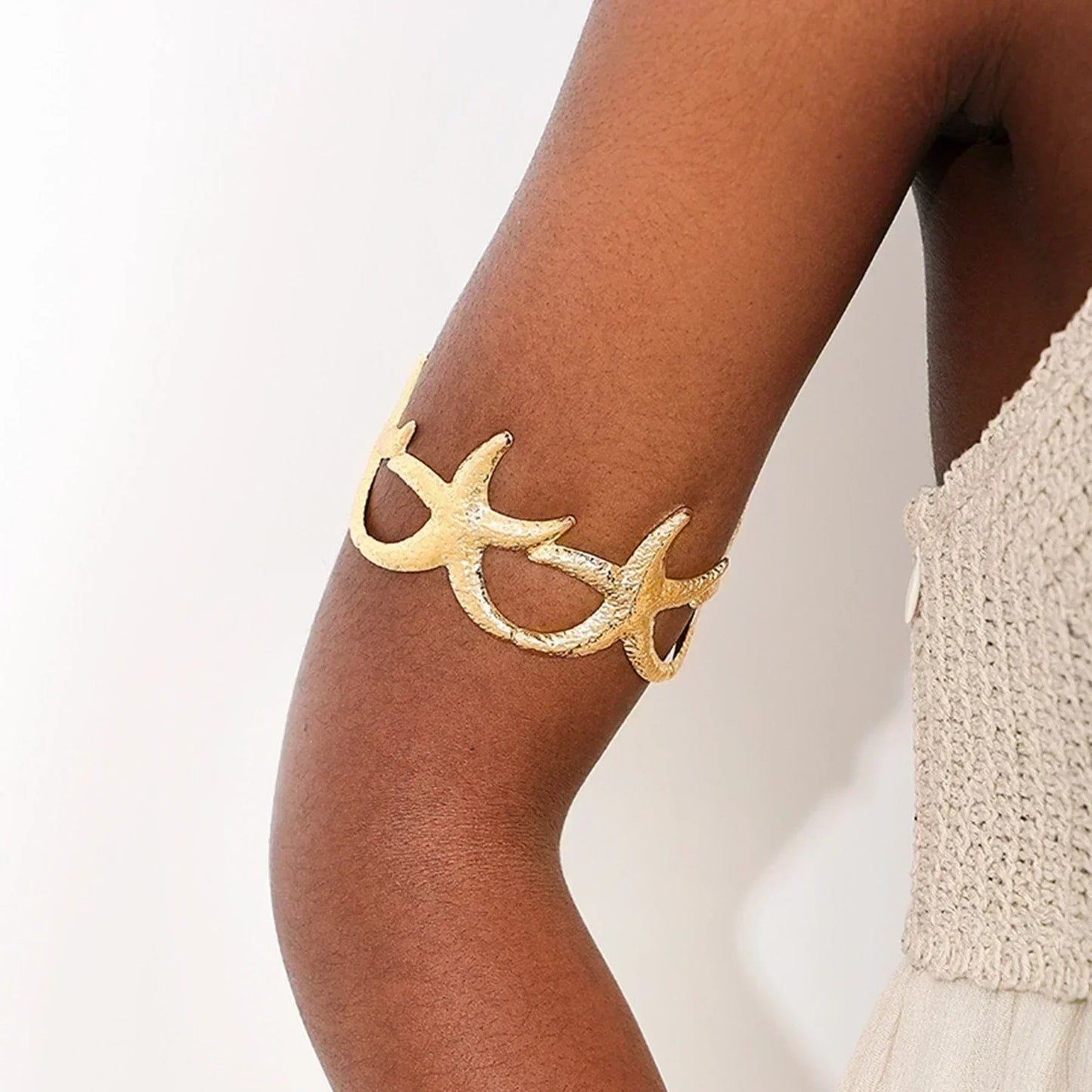 Gold Starfish Cuff Bracelet