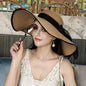 Foldable Bow Brim Straw Sun Hat