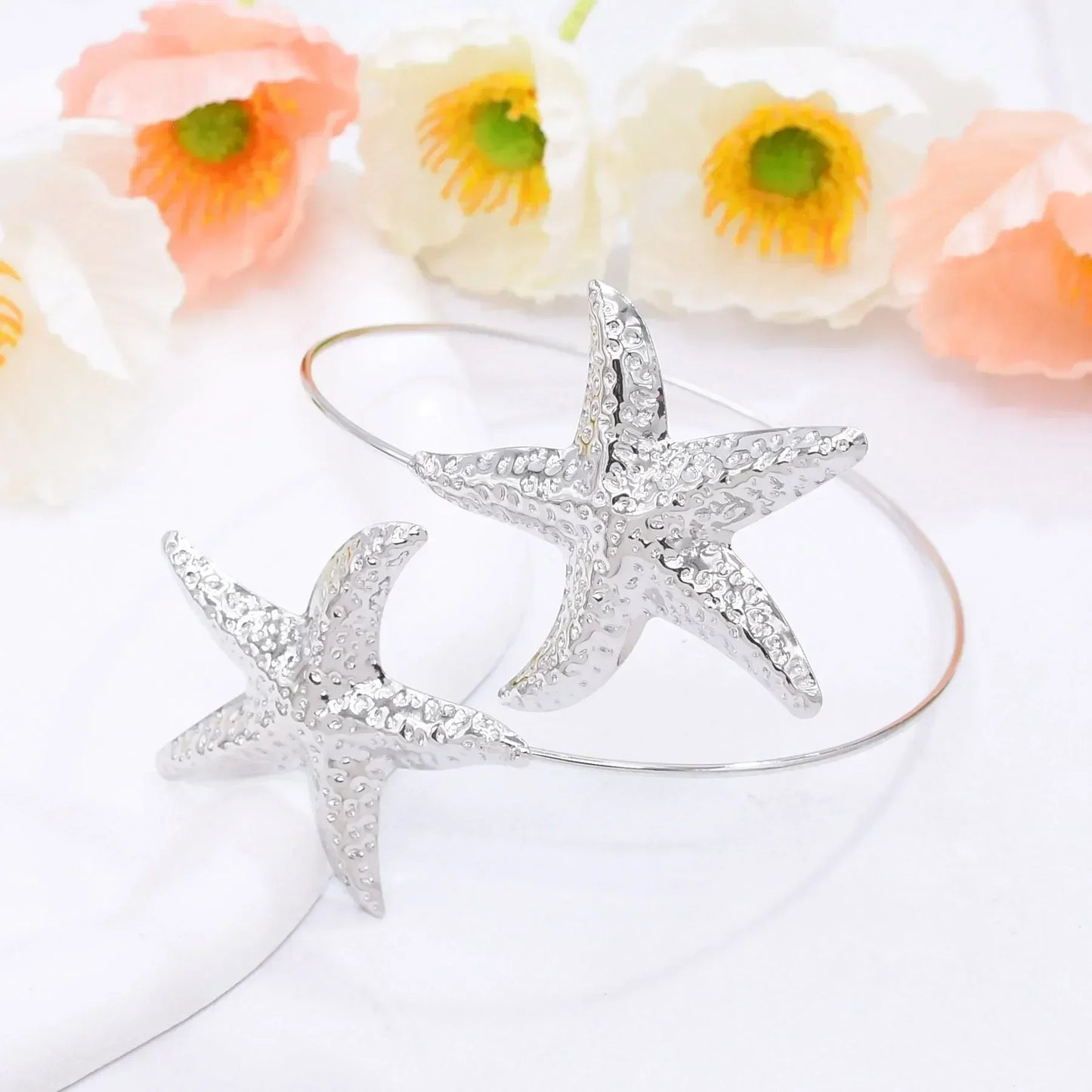 Gold Starfish Cuff Bracelet