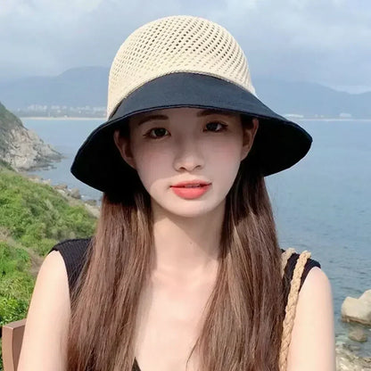 Foldable Wide Brim Bucket Hat | Ponytail Friendly