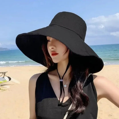 Japanese Big Brim Foldable Cotton Sun Hat