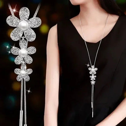 Gray Crystal Choker Necklace