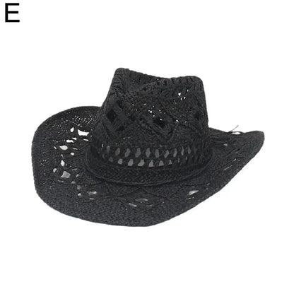 Hand-Woven Western Cowboy Straw Hat