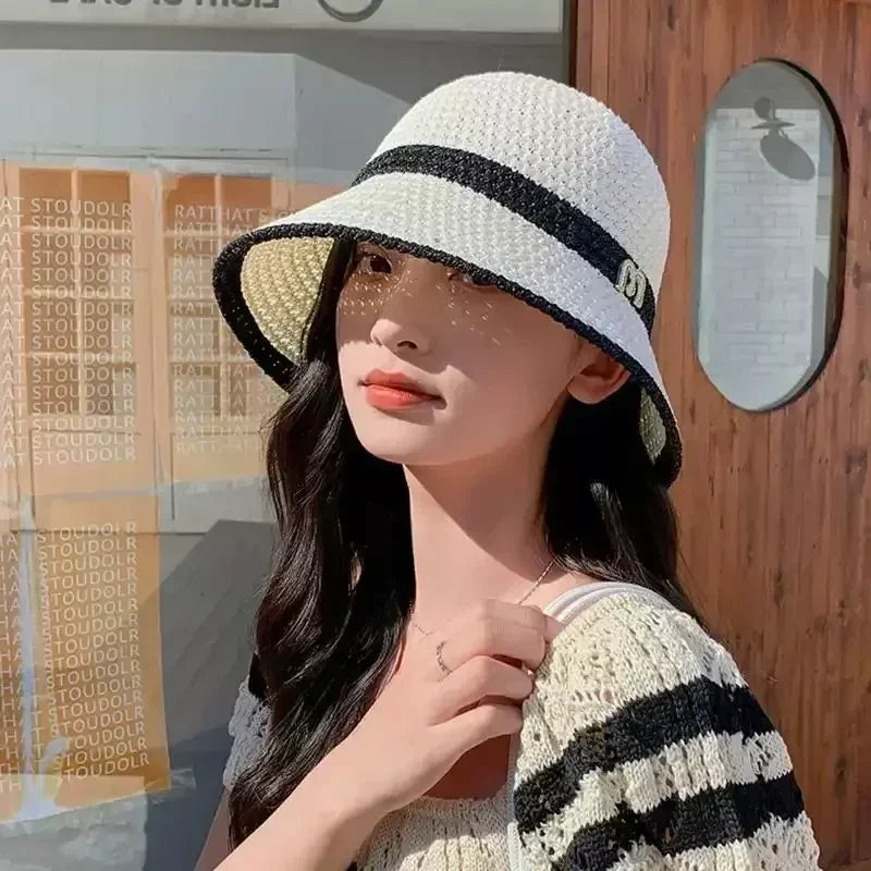 Korean Hollow Knit Crochet Bucket Hat