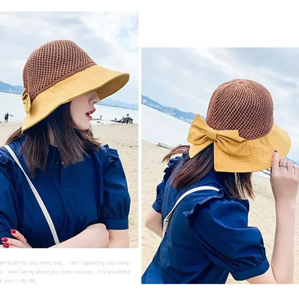 Foldable Wide Brim Bucket Hat | Ponytail Friendly