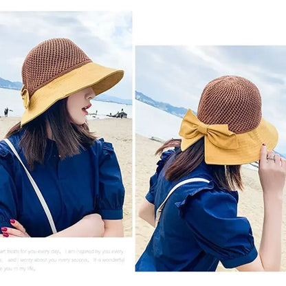 Foldable Wide Brim Bucket Hat | Ponytail Friendly