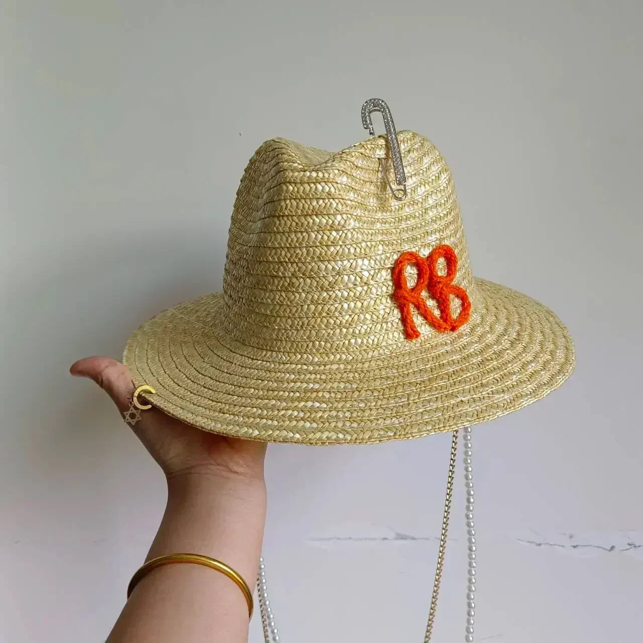 Hepburn Style Wide Brim Straw Sun Hat